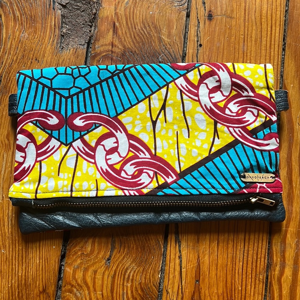 African print clutch